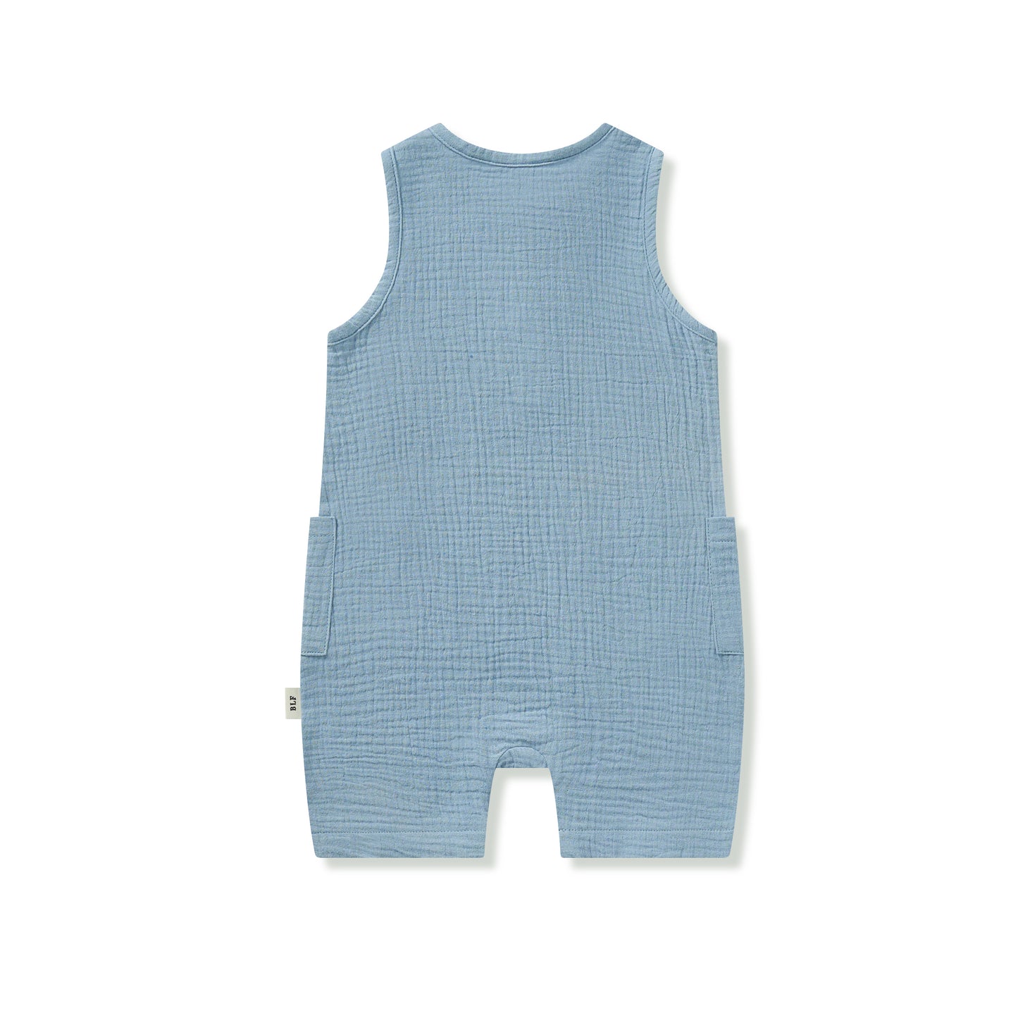 Sleeveless Organic Cotton Romper Periwinkle