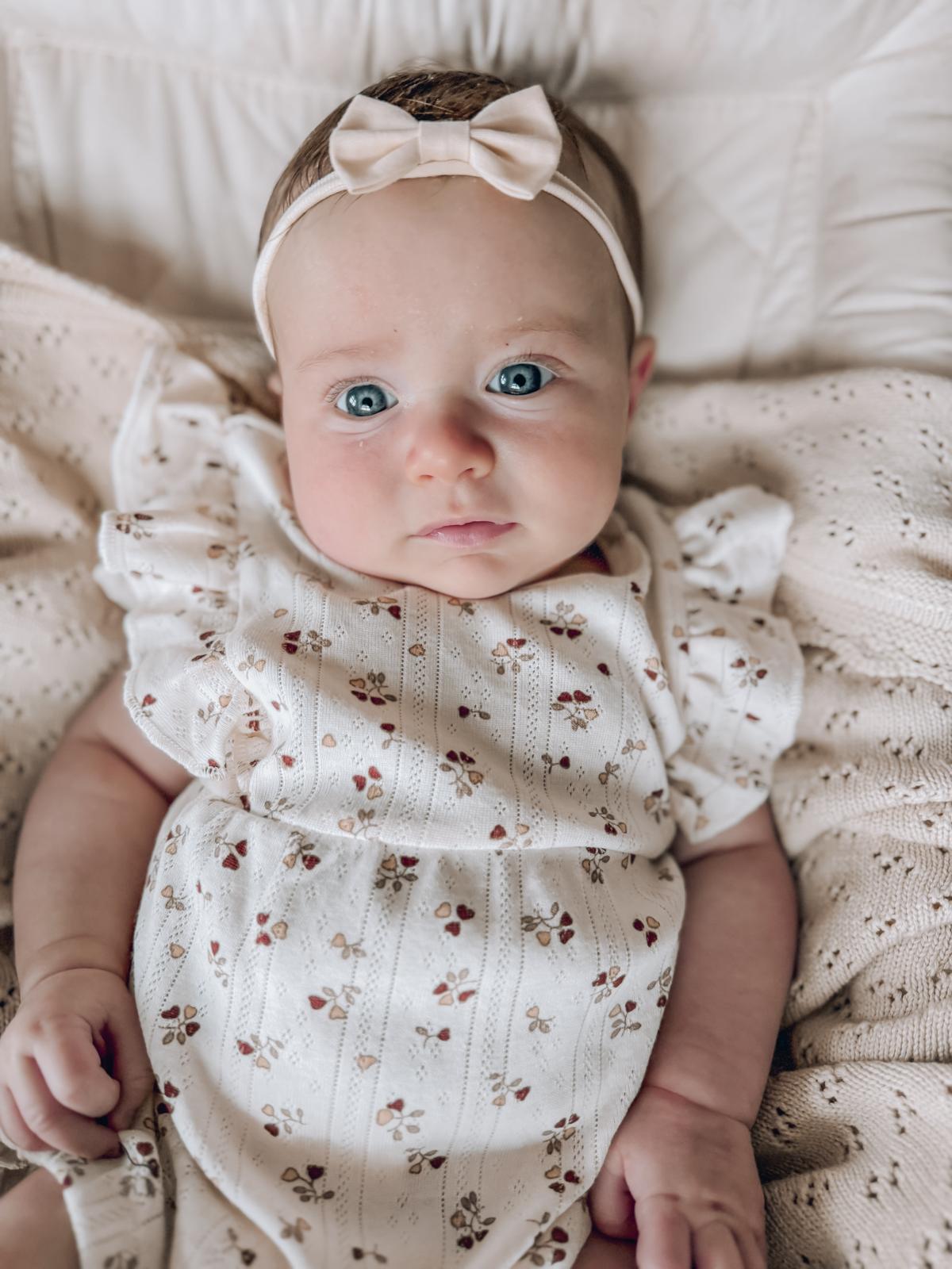 Sleeveless Organic Cotton Bubble Romper Spring