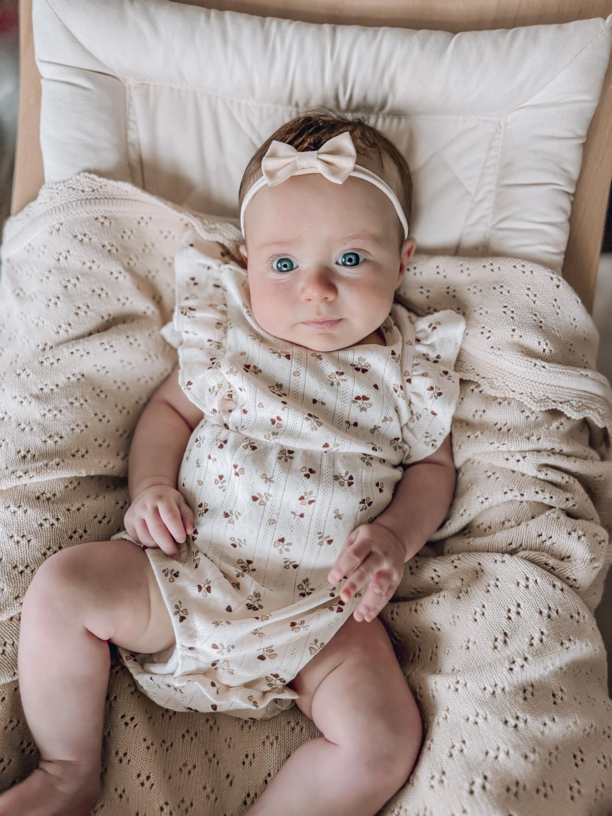 Sleeveless Organic Cotton Bubble Romper Spring