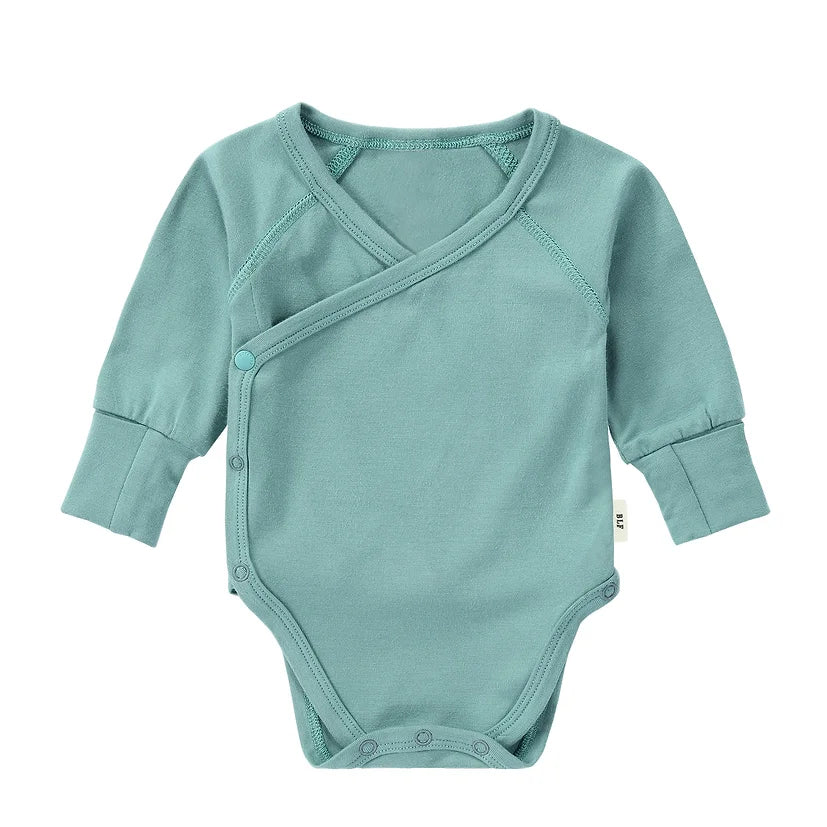 Bamboo Crossover Bodysuit - Atlantic