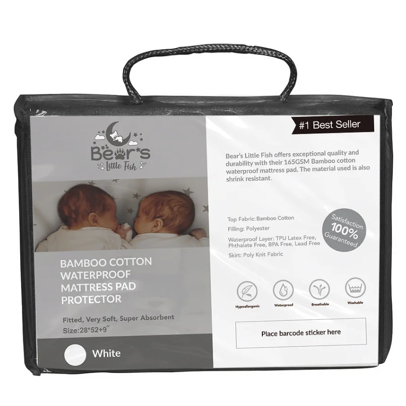 Bamboo Mattress Protector (Cot Bed)