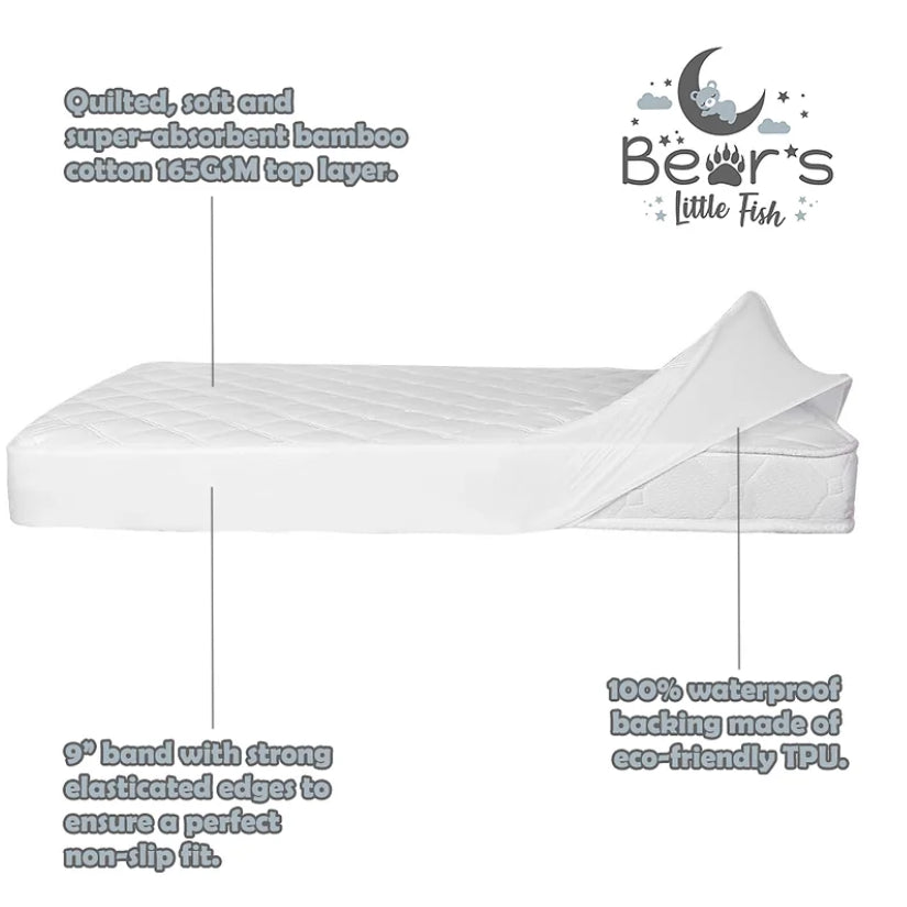 Bamboo Mattress Protector (Cot Bed)