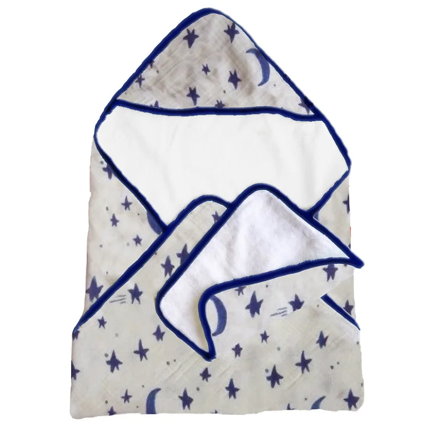 Bamboo Muslin Hooded Towel Set - Midnight