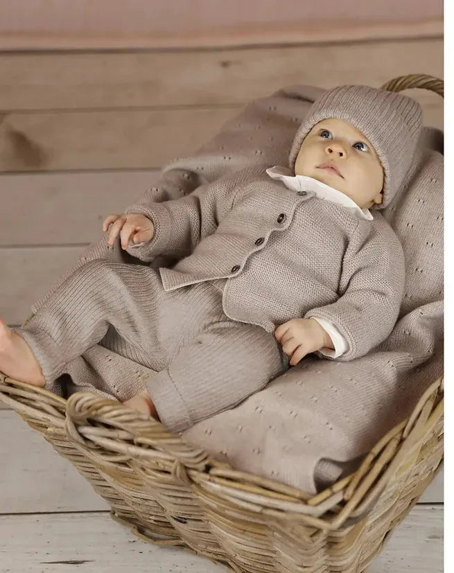 Merino Wool Baby Leggings - Camel