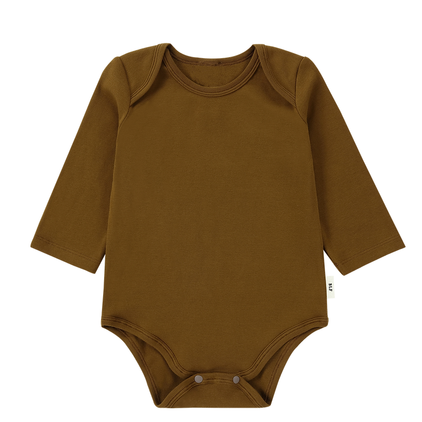 Organic Cotton Bodysuit - Chocolate