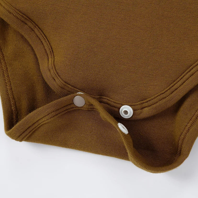 Organic Cotton Bodysuit - Chocolate