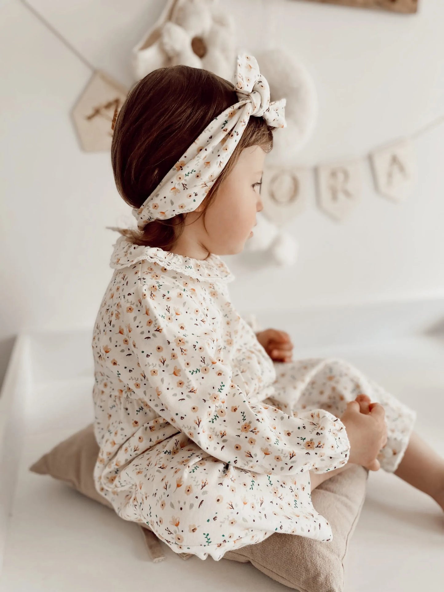 Organic Cotton Bow Band - Primrose