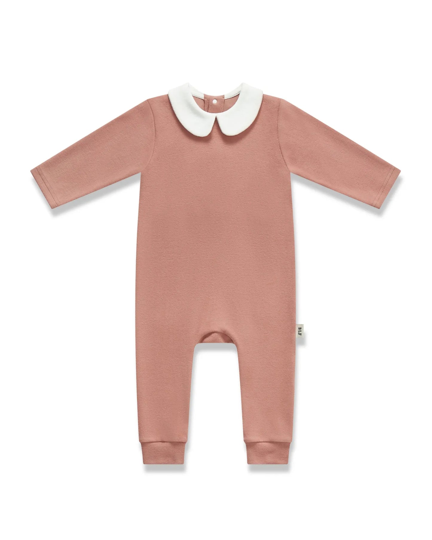 Organic Cotton Fleece Romper (Dusty Pink)