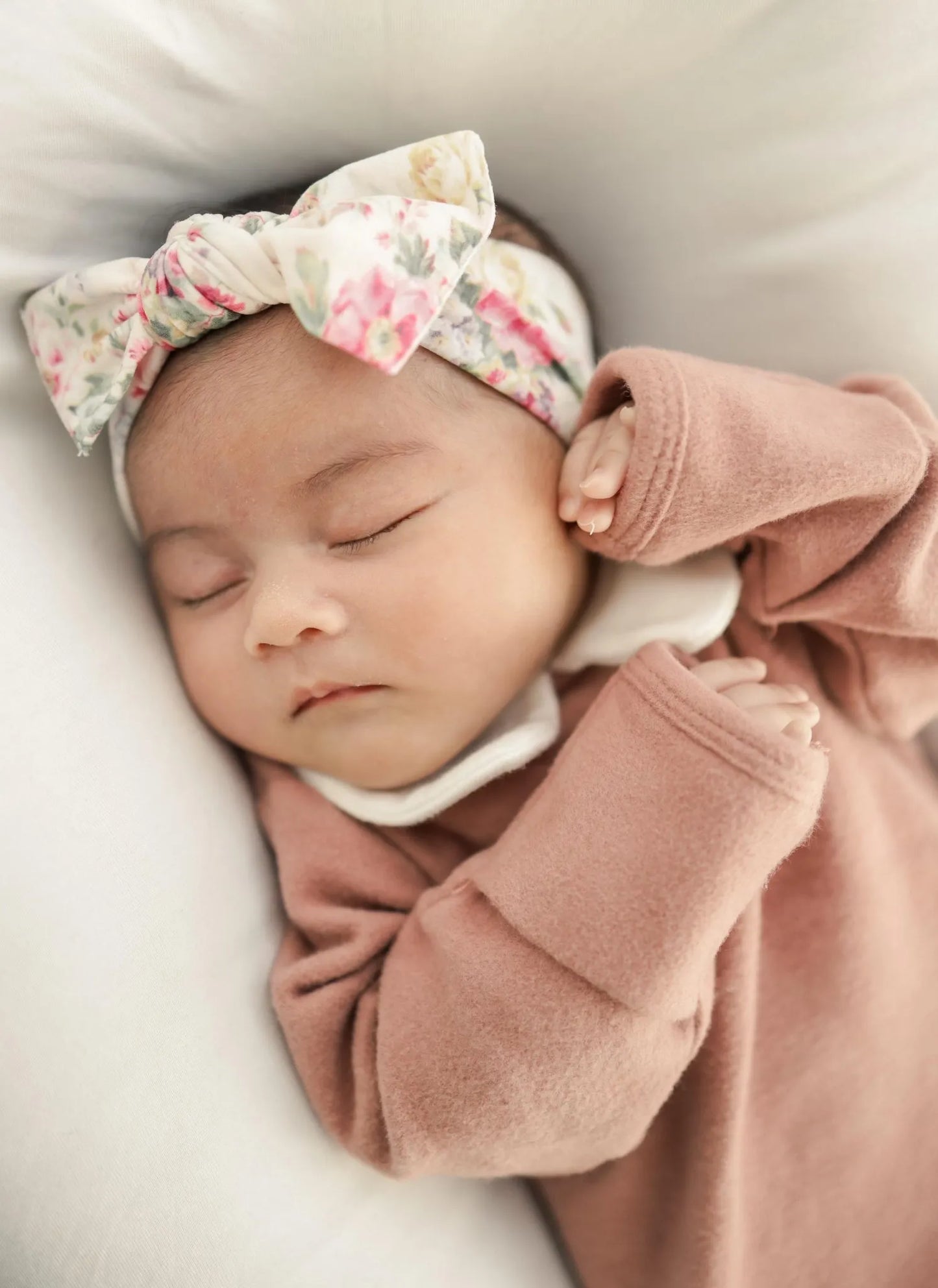 Organic Cotton Fleece Romper (Dusty Pink)
