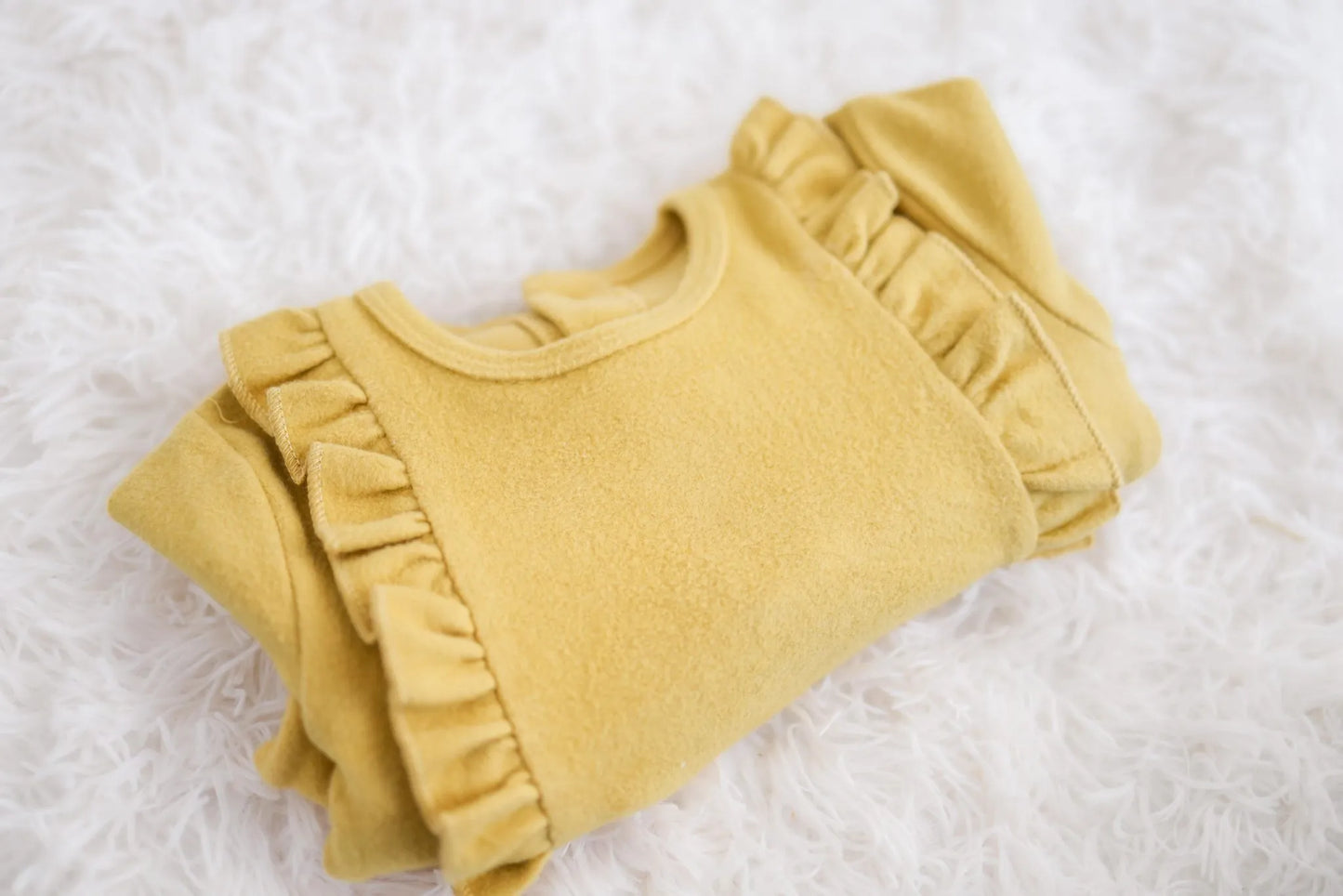 Organic Cotton Fleece Romper (Gold)