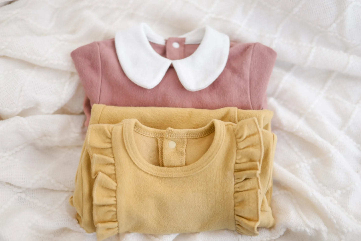 Organic Cotton Fleece Romper (Gold)
