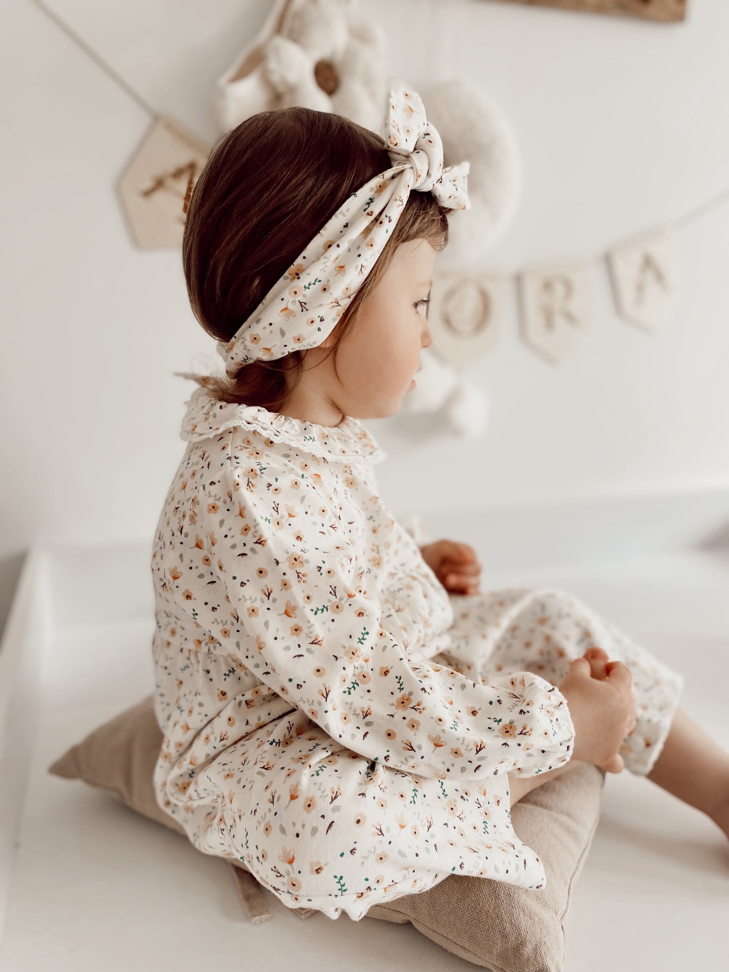 Organic Cotton Frilled Romper - Primrose