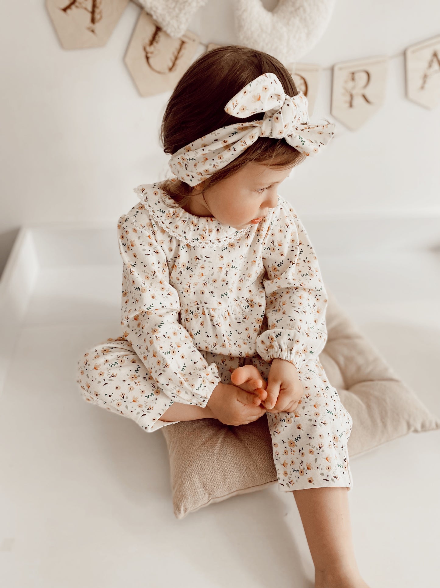 Organic Cotton Frilled Romper - Primrose