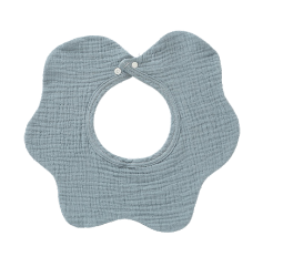 Organic Dribble Bib - Blue Collar